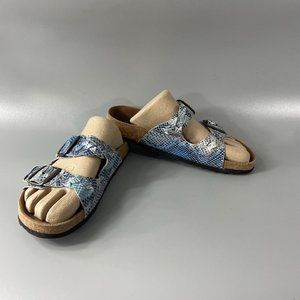 Shoe The Bear braided Printed Snakeskin Leather Sandals, Size 38